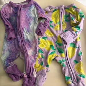 Little Sleepies Preemie purple zippies bundle 🍋💜